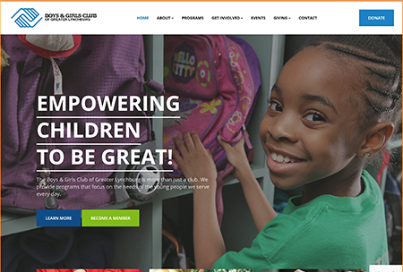 boys and girls club of greater lynchburg website design stimulus advertising llc